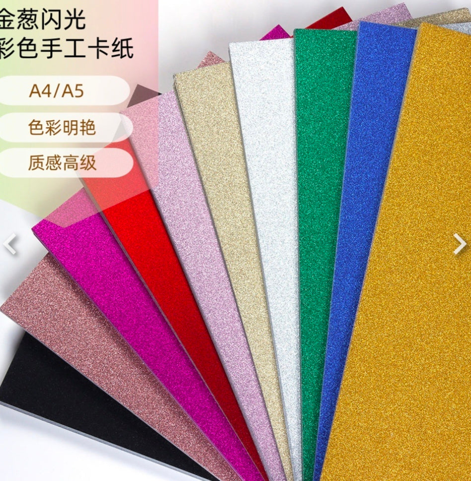 A4 size glitter paper