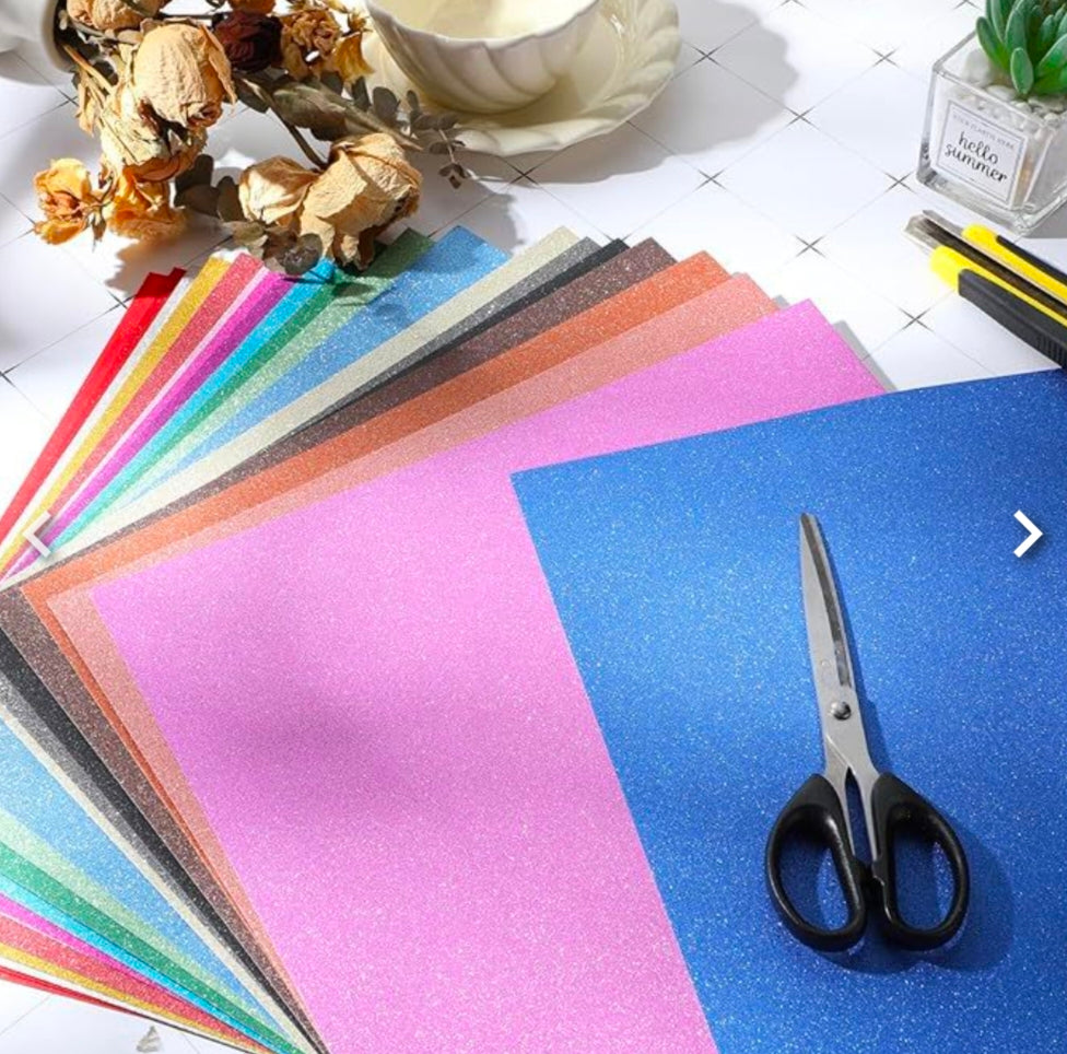 A4 size glitter paper